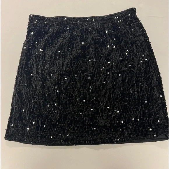 Black Sequin Skirt - Picture 2 of 3